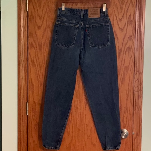 Levi’s 521 Dark Denim Jeans Tapered Fit Tapered Leg MADE IN USA - Picture 3 of 6